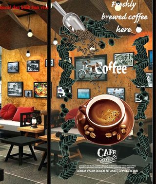 Decal dán kính cao cấp cho quán cafe se030