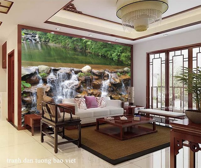 Tranh dán tường thác nước w201