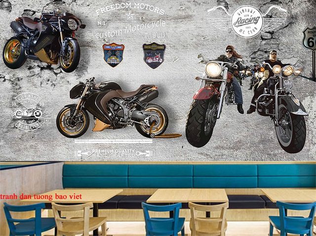3d wall painting for cafe Fm389