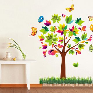 Dán Tường 3D-Cây mùa xuân 3D
