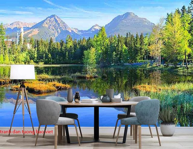 Me358 mountain river wall mural