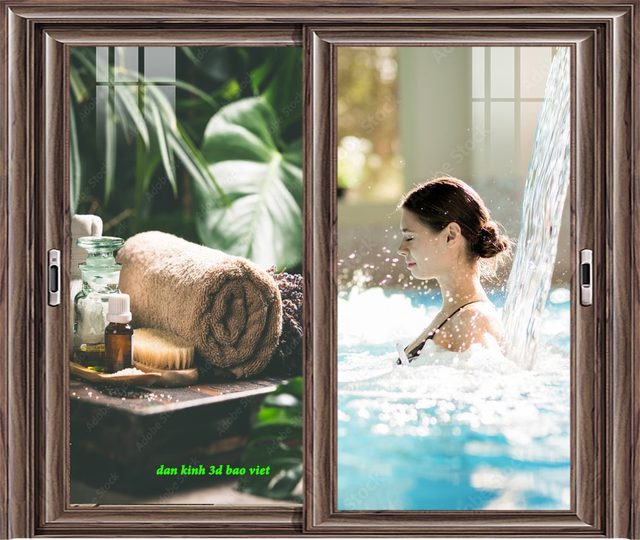 Decal dán kính cao cấp spa nails n2005-265