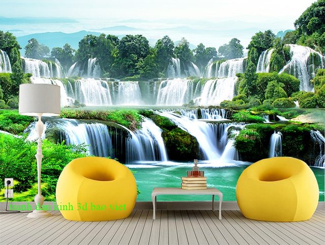 Tranh dán tường thác nước 3d w215