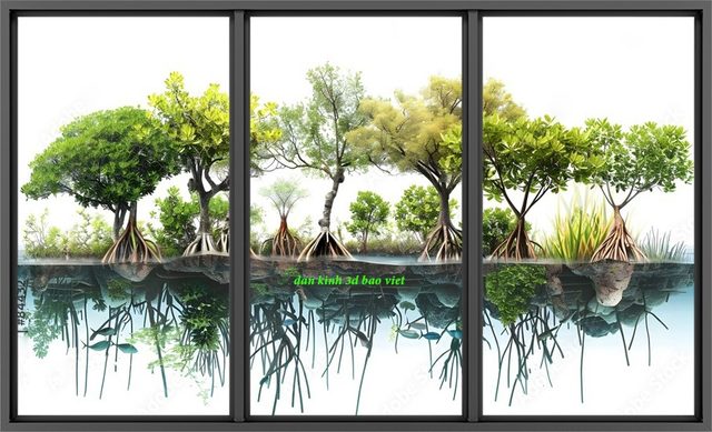 Tranh dán kính 3d 2 mặt n2026-36