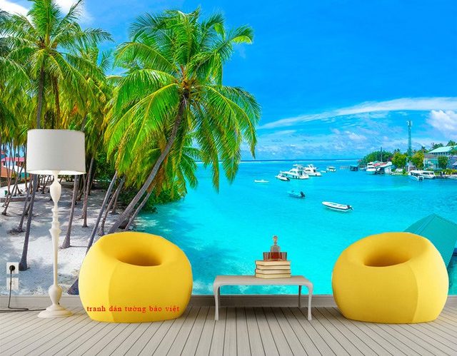 Tranh dán tường phong cảnh biển S142