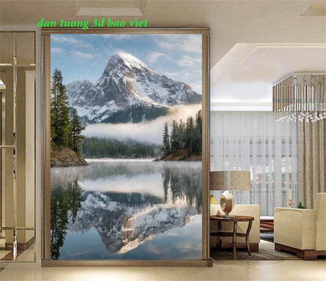 Tranh dán tường sông núi m2026-130