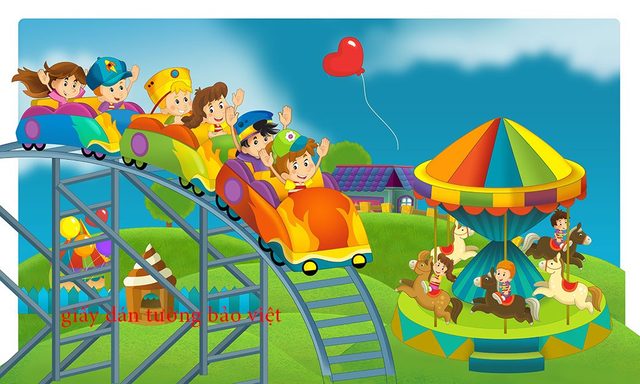 Giấy dán tường phòng cho bé - Thước đo chiều cao