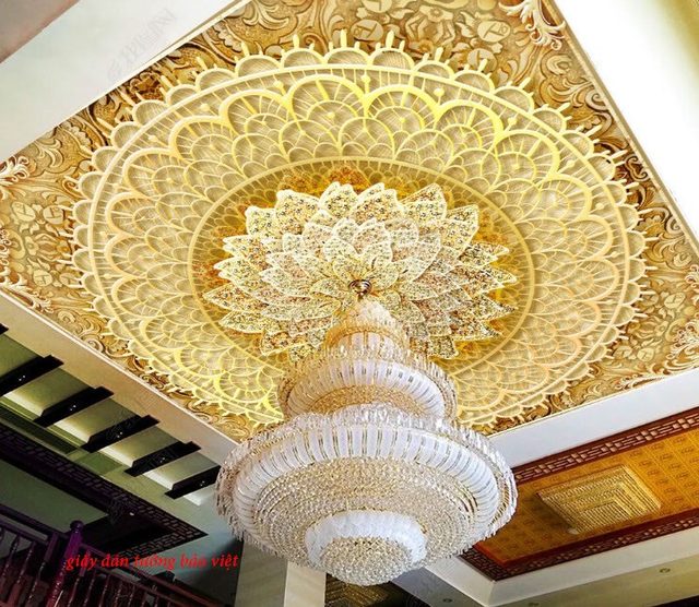 Giấy dán trần nhà hoa văn đẹp e001
