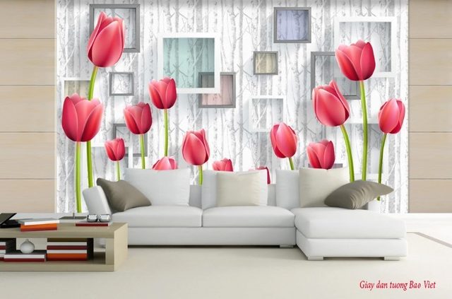 Wallpaper 3d living room v268