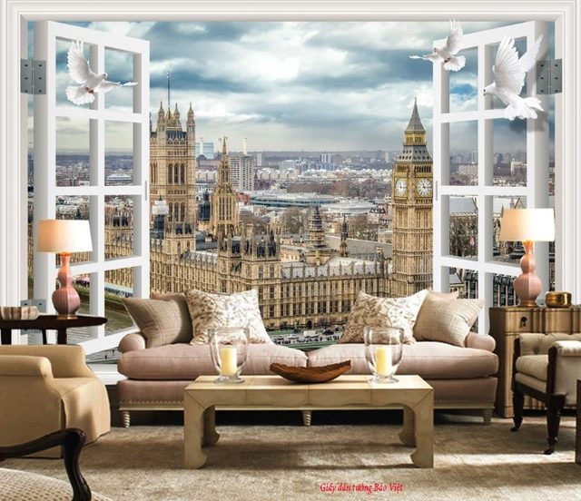 Wallpaper 3d office door v058