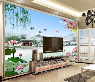 Giấy dán tường 3D phong thủy Ft068