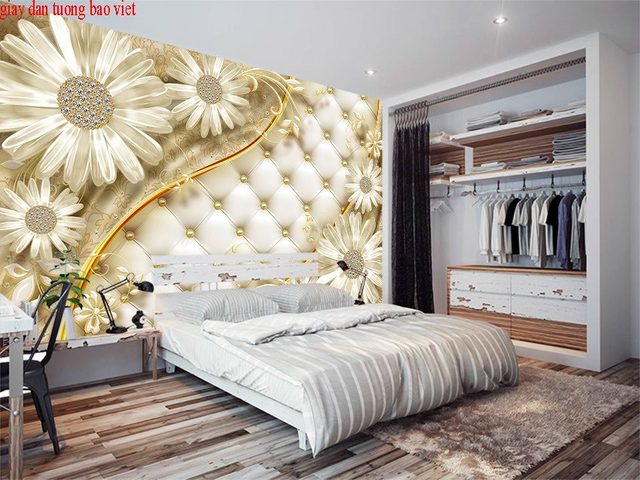 3D bedroom wallpaper FL150