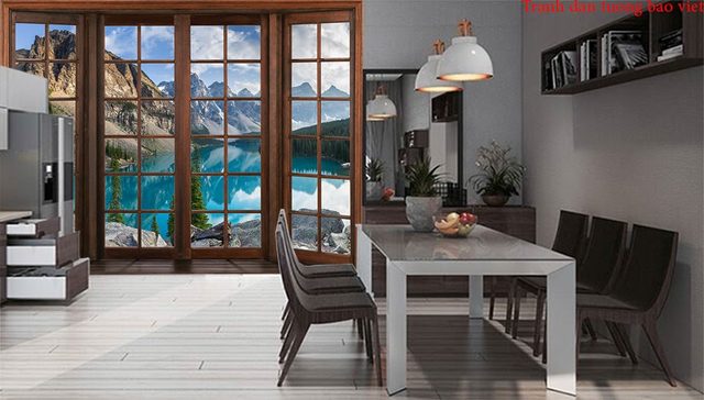 Wall paintings of 3d window frame Fm362