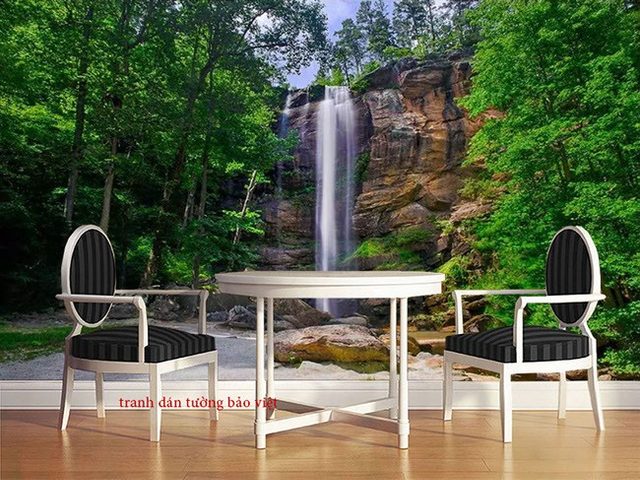 Wall paintings of waterfall W140