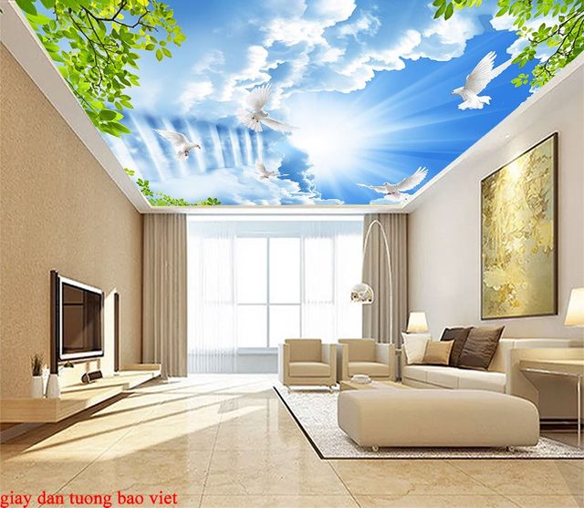 Living room wallpaper for ceiling C154