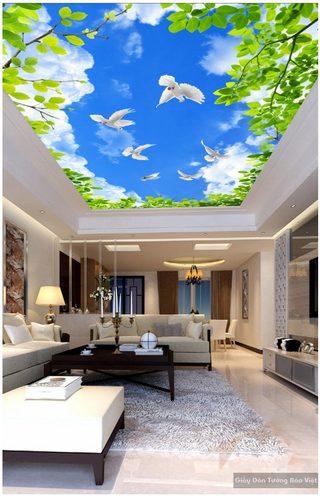 Giấy dán tường phòng khách 3d đẹp và sang trọng giá rẻ