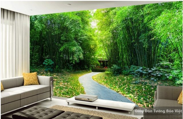Giấy dán tường phòng khách 3d đẹp và sang trọng giá rẻ