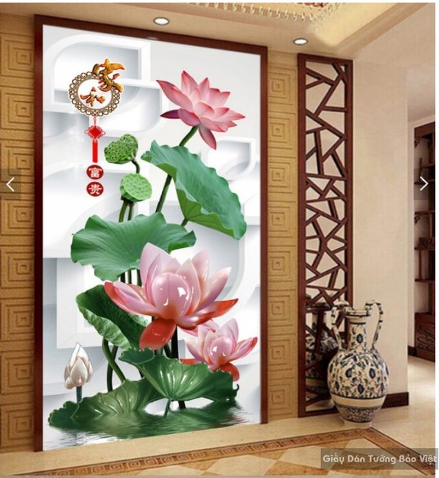 Giấy dán tường phòng khách 3d đẹp và sang trọng giá rẻ
