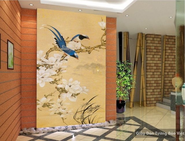 Giấy dán tường phòng khách 3d đẹp và sang trọng giá rẻ