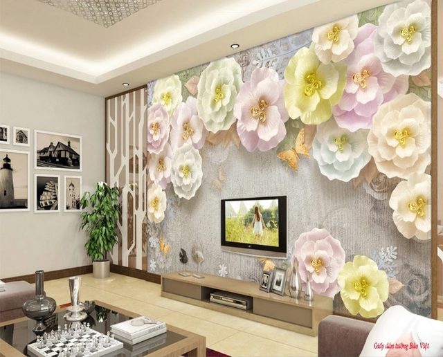 Giấy dán tường phòng ngủ v117