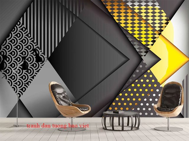 Giấy dán tường 3d cho phòng khách đẹp