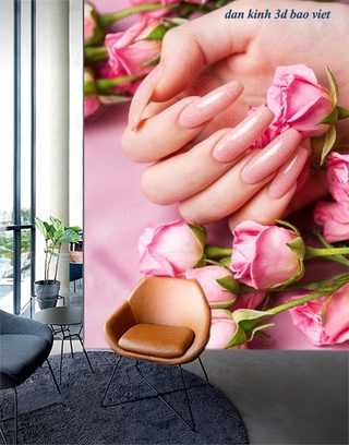 Decal dán kính cao cấp nail spa n2026-72