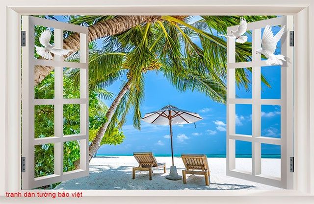 Tranh dán tường phong cảnh biển S156