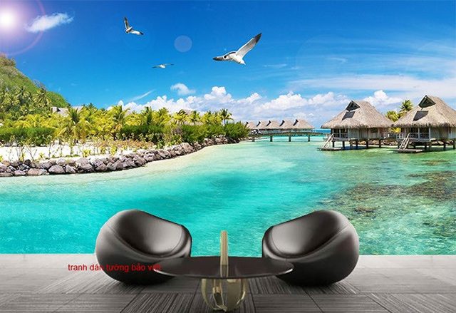 Tranh dán tường phong cảnh biển S150