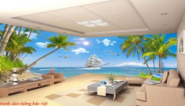 Tranh dán tường cảnh biển s166