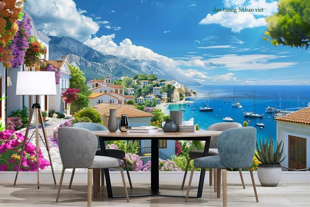 Tranh dán tường cho quán cafe s315