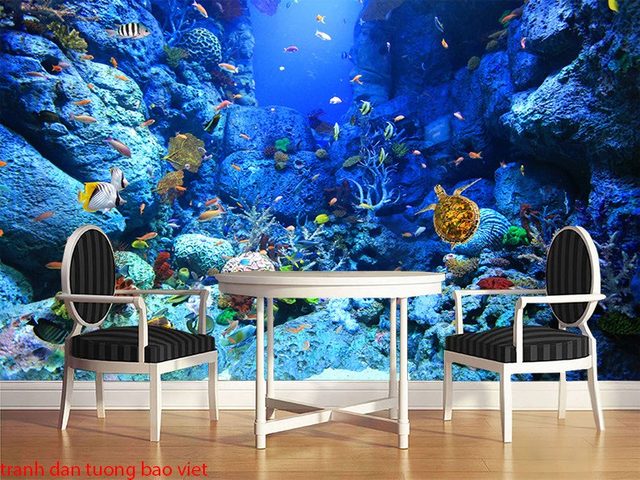 Tranh dán tường 3d đại dương s195