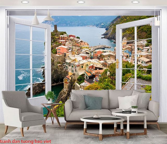 Wall paintings of 3d windows s196