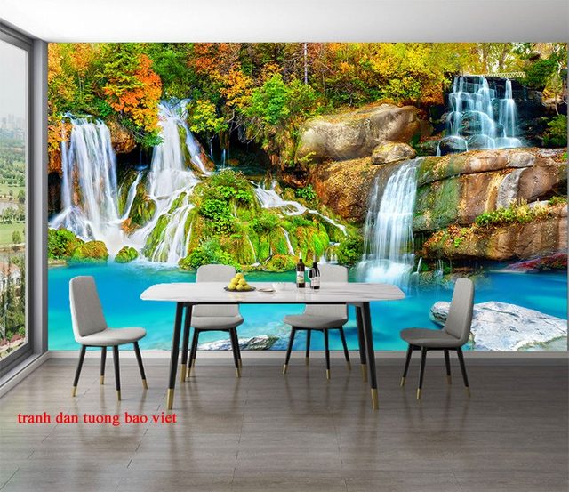 3d waterfall wall paintings w180