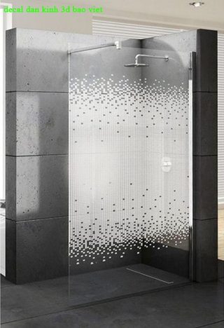 2 sided 3D glass stickers for bathrooms
