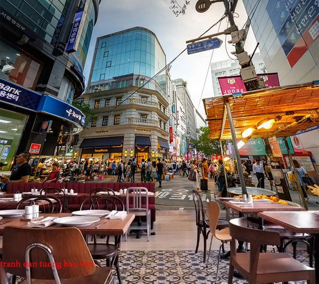 Wallpaper of Korean street scene Fm359