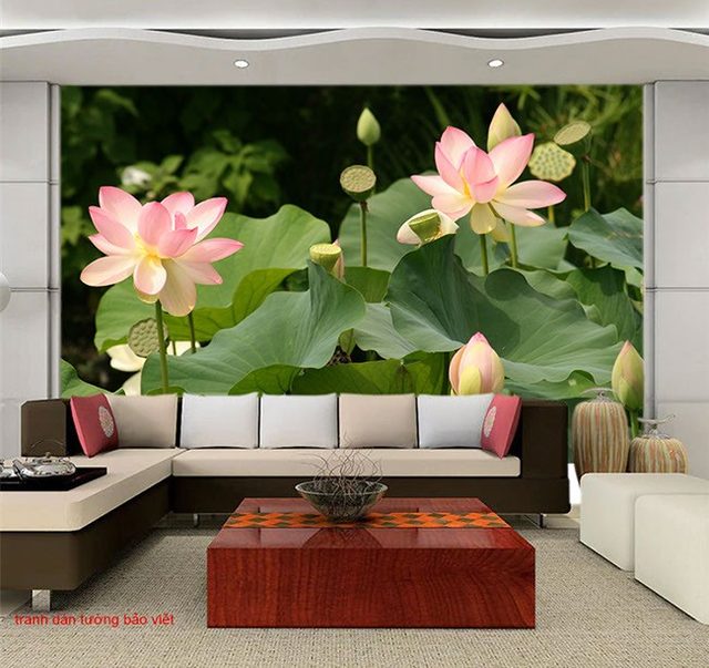 Tranh dán tường hoa sen H161
