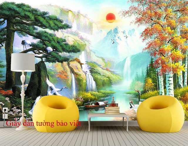 Giấy dán tường 3D phong thủy FT050