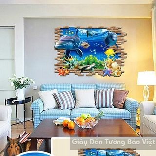 Dán Tường 3D-Đại dương 3D