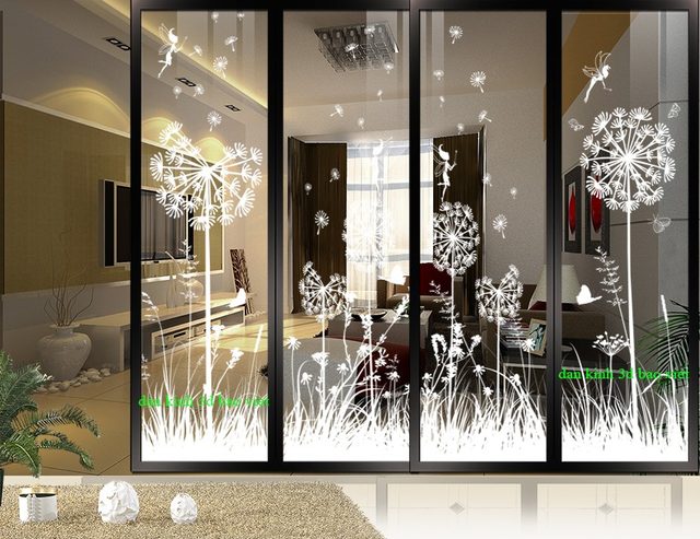 Decal dán kính cao cấp 3d trong suốt glass116