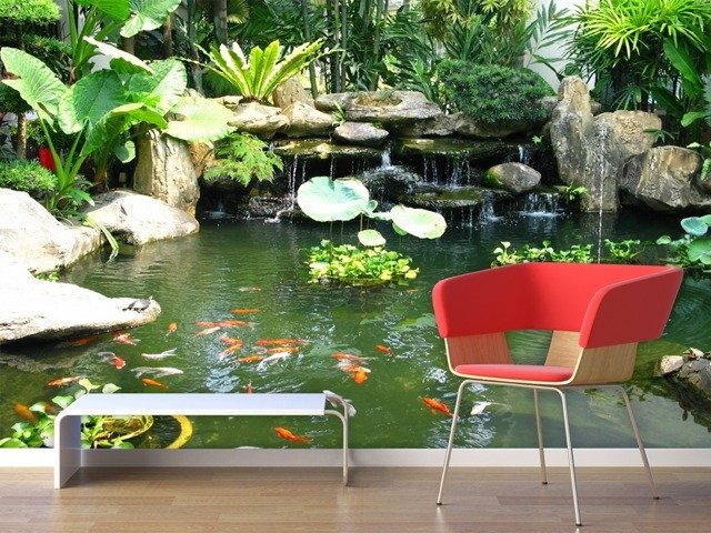 Sử dụng giấy dán tường phong cảnh để làm mới không gian