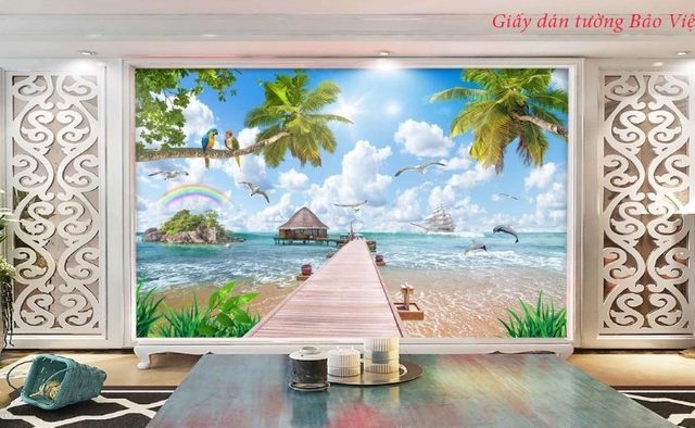 Tranh dán tường cảnh biển v013