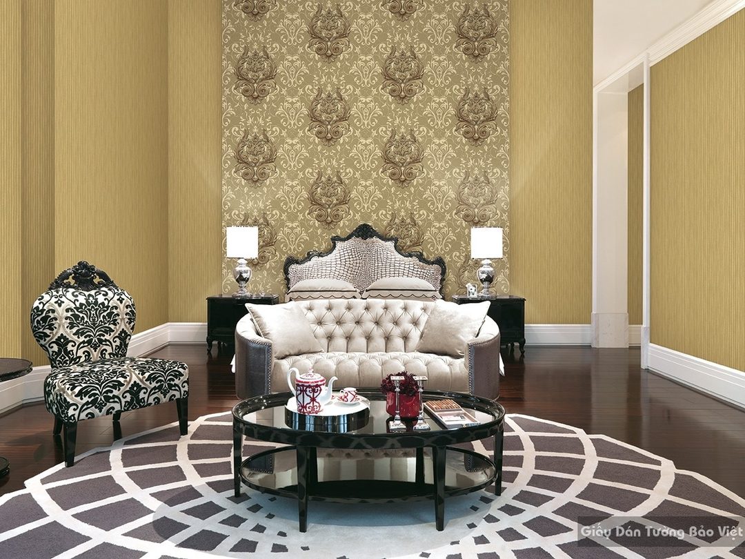 Korean Luxury Living Room Wallpaper 77127-5