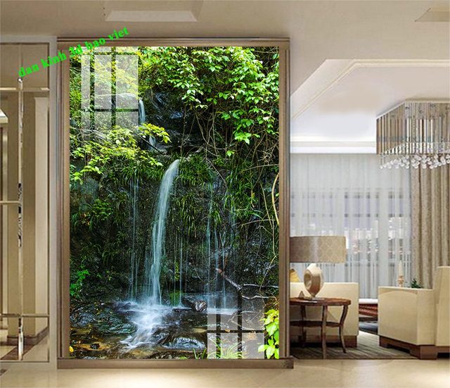 Tranh dán tường thác nước 3d k538