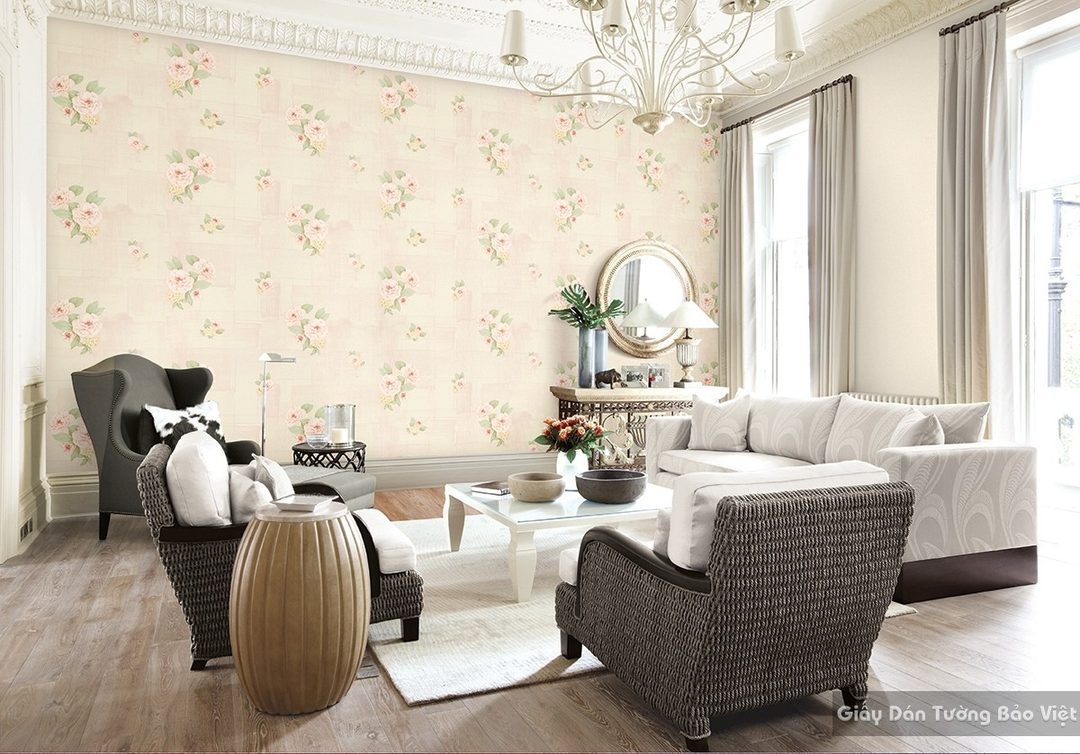 Korean Luxury Living Room Wallpaper 77184-2