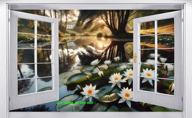Tranh dán tường cửa sổ 3d n2005-71