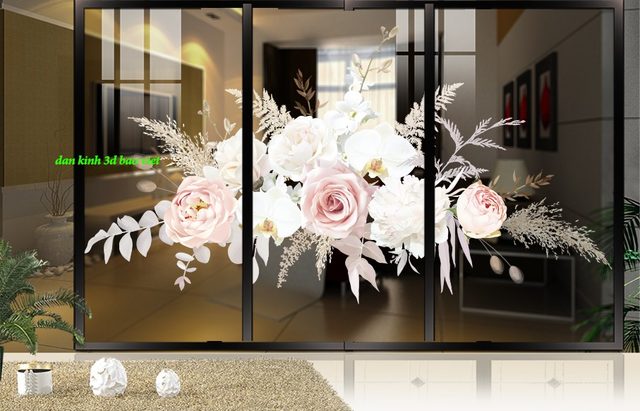 Decal dán kính cao cấp 3d trong suốt se164
