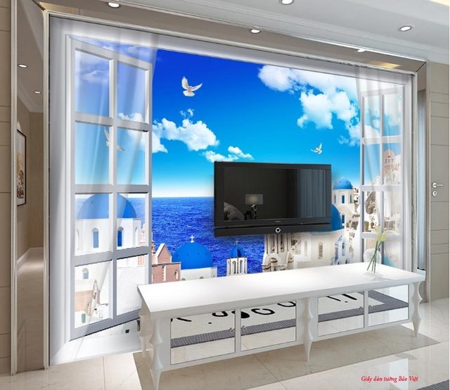 Wall paintings of 3d seascape v061