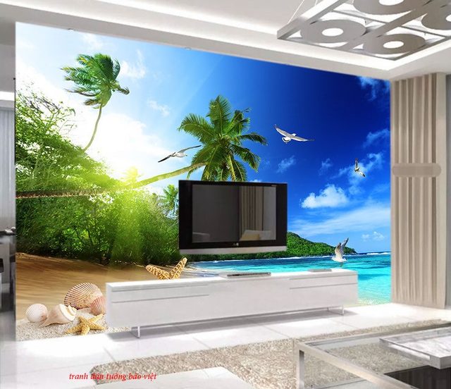 Tranh dán tường phong cảnh biển s165