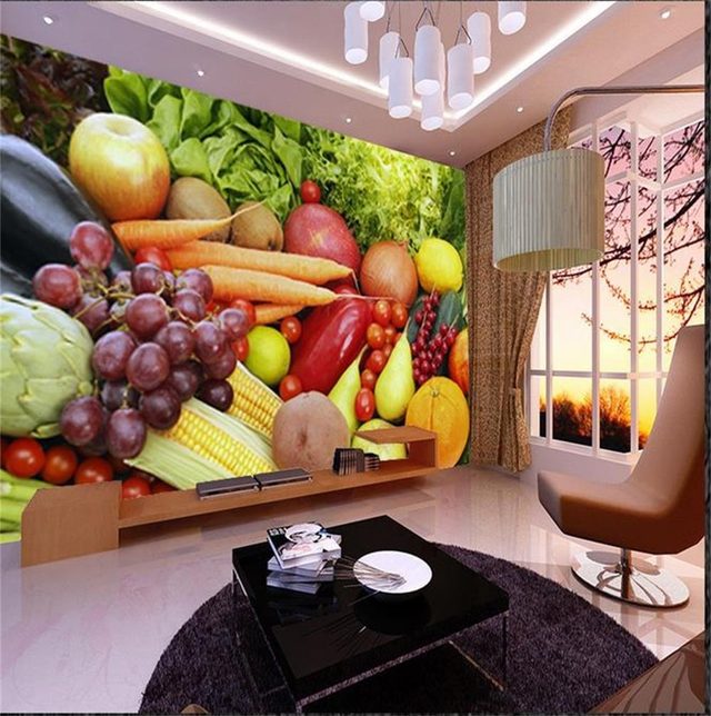 Giấy dán tường hoa quả cho không gian thêm tươi mới