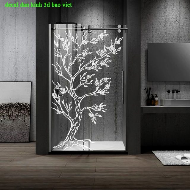 2 sided 3D glass stickers for bathrooms